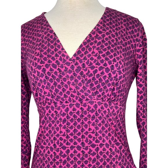 Charter club women’s top small V-neck wrap chest long sleeve gathered chest stre - Picture 2 of 12